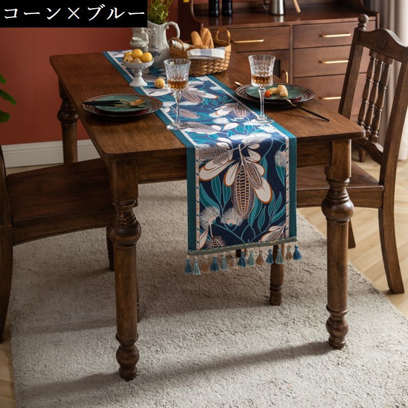 新品登場 送料無料 テーブルランナー 35×140cm テーブルセンター クロス 食卓カバー 布製 タッセル 長方形 モダン 北欧 エスニック 民族風  cftestatalaricayparinacota.cl