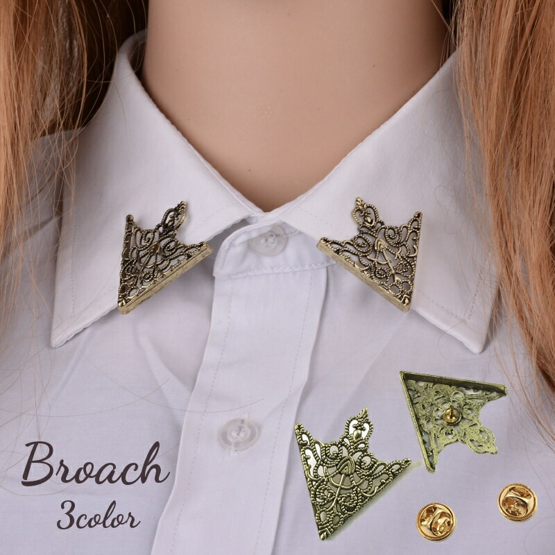 楽天市場】送料無料 タックピン 2個セット ピンブローチ ピンバッチ 襟