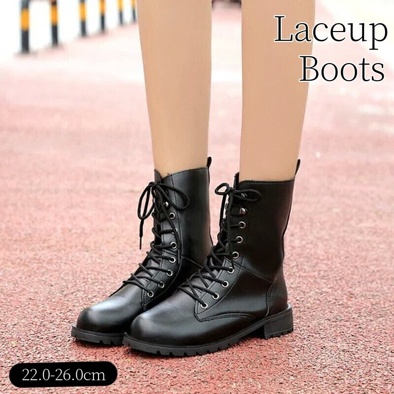 楽天市場】送料無料 レースアップブーツ ショートブーツ ミドルブーツ