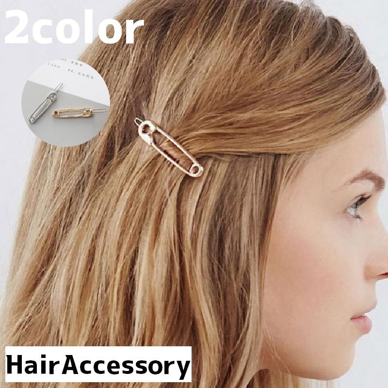 楽天市場】送料無料 ヘアピン ヘアクリップ 安全ピン風 レディース