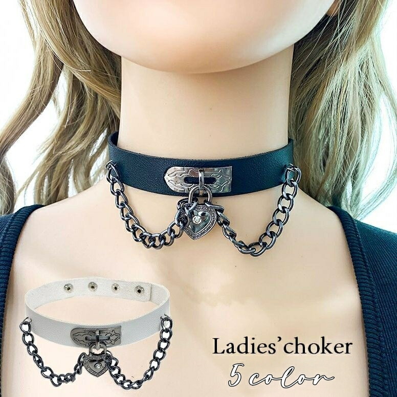 レディース アメリカン パンク 抽象 首輪 レディース メタル