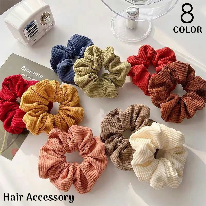 楽天市場】シュシュ E01- コーデュロイ 秋冬ヘアアクセサリー 大人