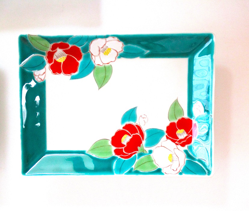 楽天市場】九谷焼 四方皿揃 染色桃花花鳥文/山本長左 【宮内庁