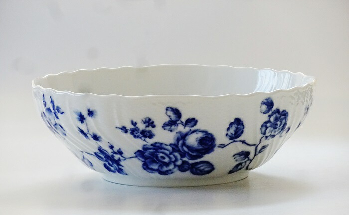 楽天市場】ジノリ 1735 ローズブルー サラダボウル ラウンド 02-1165