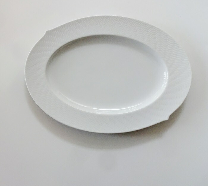 マイセン (Meissen) 波の戯れホワイト オーバルトレー35cm 29307