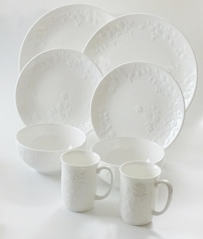 ウエッジウッドWEDGWOOD ワイルド ストロベリー ホワイト 8点 セット