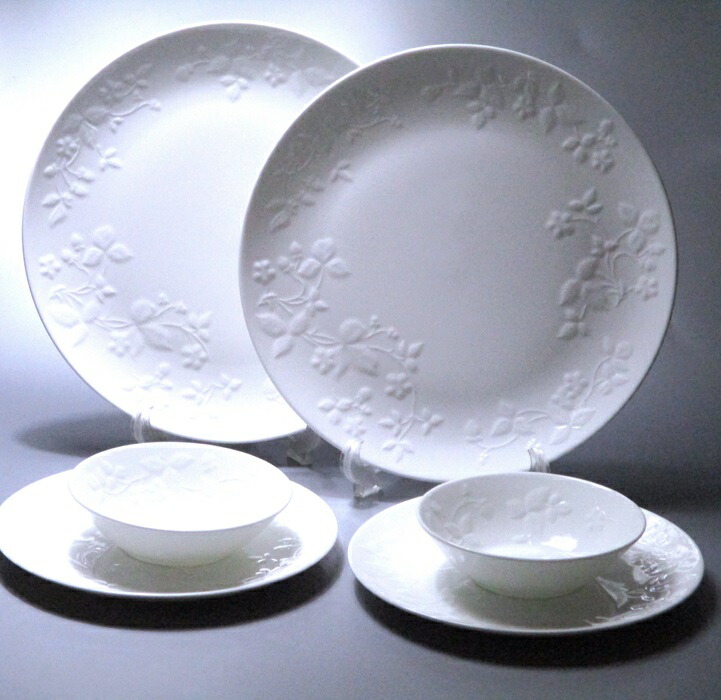 ウェッジウッド　ワイルドストロベリー皿5枚セット約22.5cm ウェッジウッド (WEDGWOOD) ワイルドストロベリー オーバル
