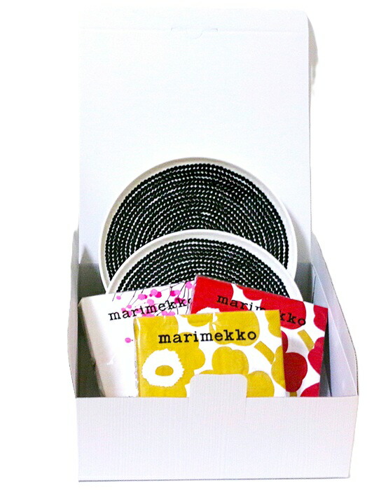 マリメッコmarimekko ラシィマットRASYNATTO  67843-190プレート25センチ、ペーパーナプキンセット 5ピースGFM02502212【御結婚御祝・内祝・新築御祝・還暦御祝・御礼・寿・ギフト包装可能】