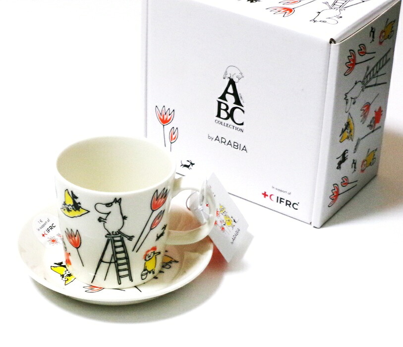 アラビアARABIA ムーミンABC 1064957 マグ 300ml+プレート 15cm セット【御結婚御祝・内祝・新築御祝・還暦御祝・御礼・寿・ギフト包装可能】｜輸入洋食器・雑貨の神戸セレクト
