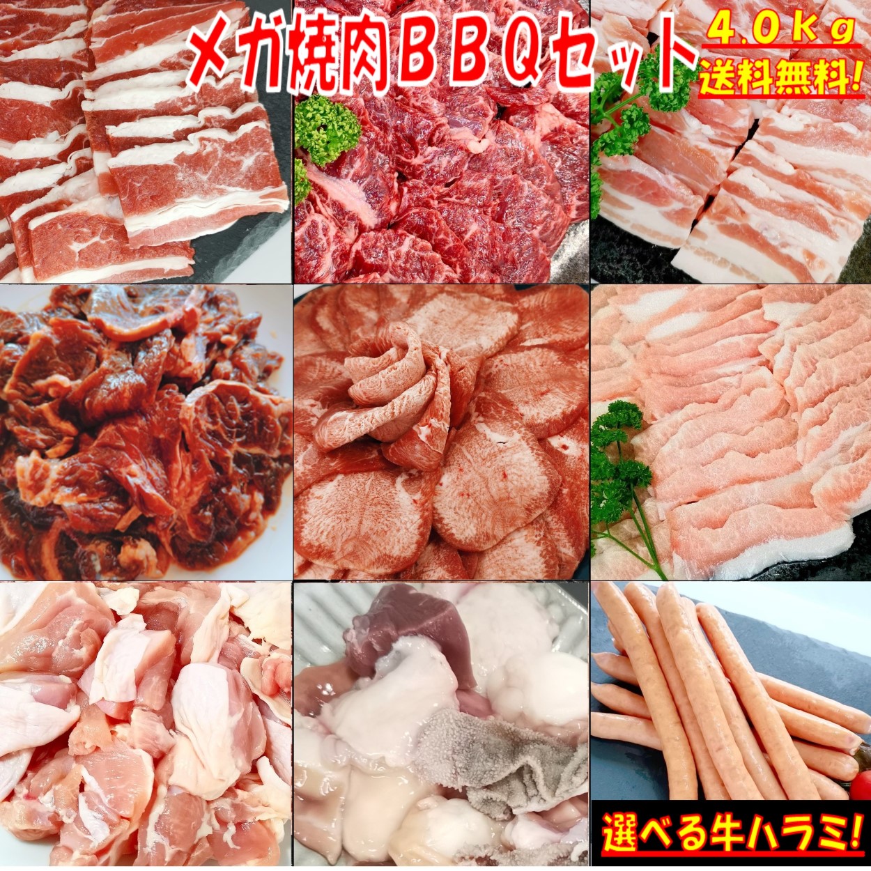 牛タン 塩タン 薄切り 4kg 焼き肉 バーベキュー 食材 BBQ 肉 焼肉セット 牛カルビ 牛バラ 牛ハラミ 豚バラ 豚カルビ 豚トロ バーベキュー 肉 BBQ食材セット BBQ 食材 焼肉 豚肉 牛丼 牛肉 送料無料 12～15人前