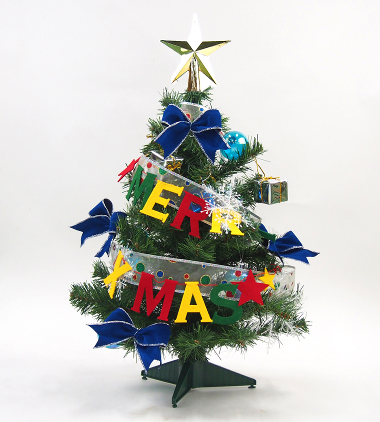市場 ミニクリスマスツリーセット60cmブルー 飾り 北欧 ミニツリー テーブル ギフト 装飾 かわいい ツリートップ 置物 おしゃれ 卓上 オーナメントセット