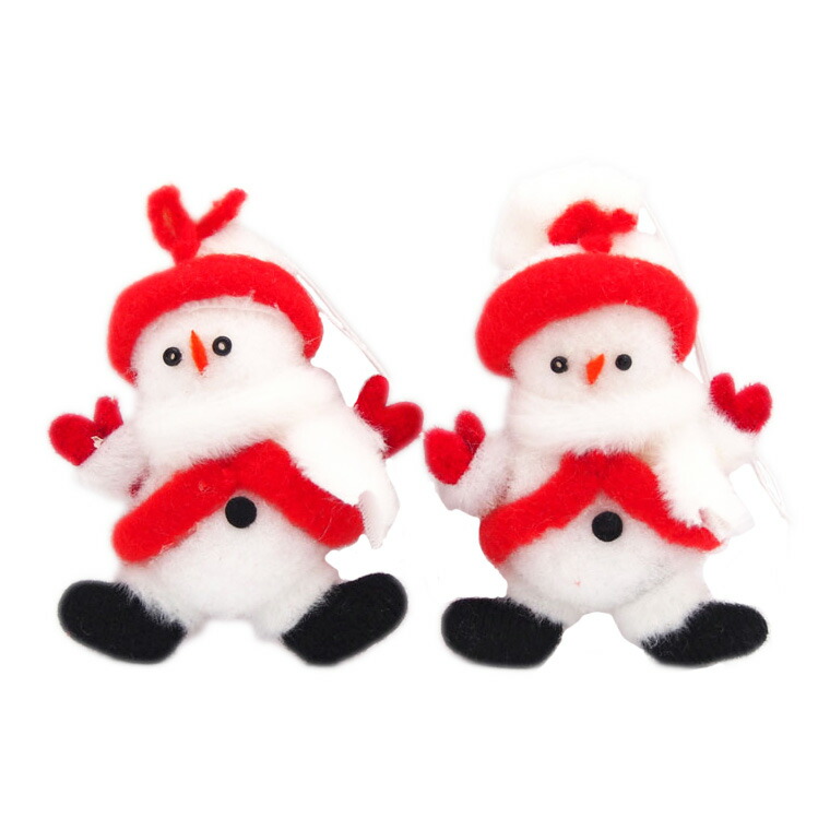 ふわふわスノーマン2個セット レッド 北欧 クリスマスオーナメント クリスマス オーナメント ふわふわスノーマン2個セット レッド 北欧 クリスマスオーナメント クリスマス オーナメント