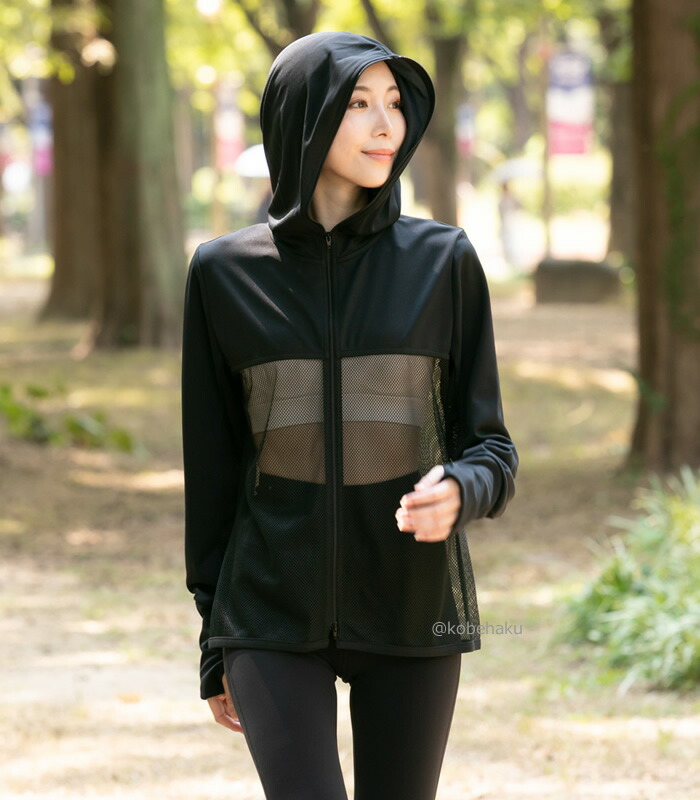 SARA 半永久UVカット COOLMAX® シースルー UV パーカー 実用新案登録商品】【日本製】【半永久UVカット】SARA ”風通る