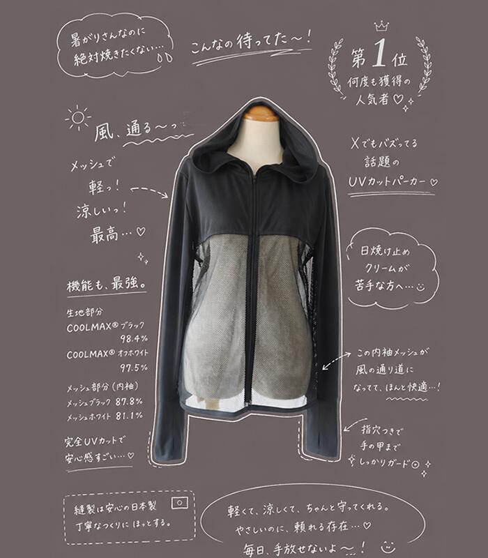 実用新案登録商品】【日本製】【半永久UVカット】SARA ”風通る