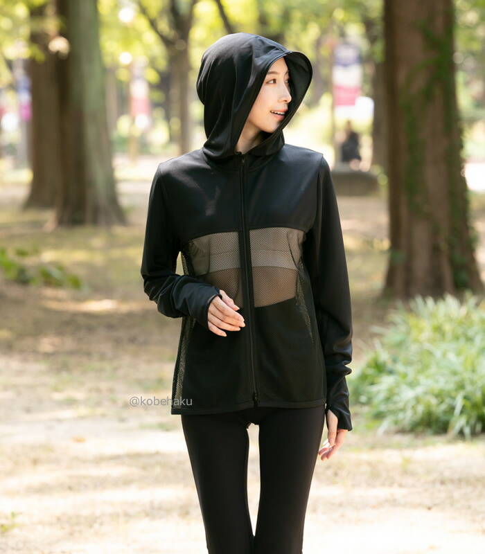 SARA 半永久UVカット COOLMAX® シースルー UV パーカー 実用新案登録商品】【日本製】【半永久UVカット】SARA ”風通る