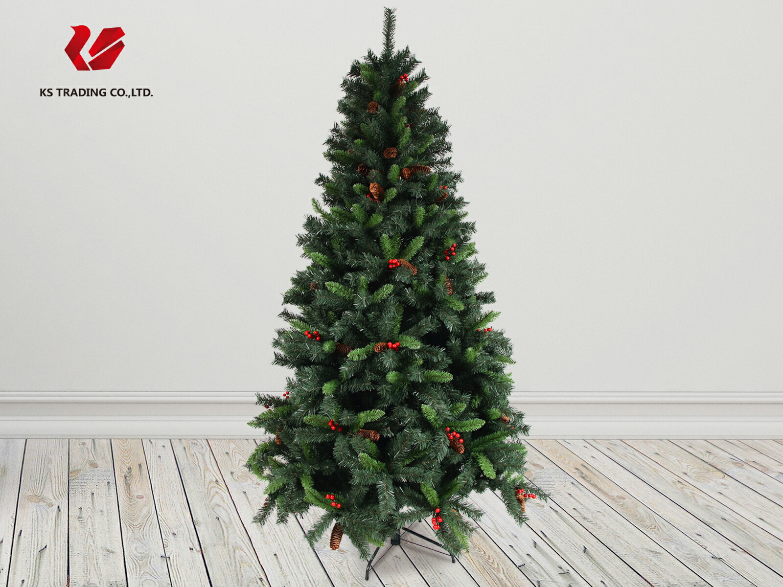 予約販売品 クリスマスツリー 枝大幅増量タイプ 松ぼっくり付き 赤い実付き 北欧風ツリー150cm Ksbm 正規激安 Jadibootiwale Com