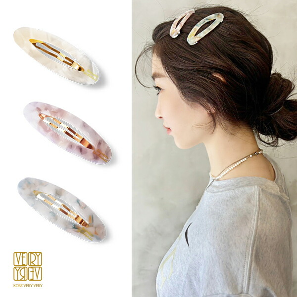 ꫛꫀꪝ【ダルメシアン柄トリプル】ベビーヘアクリップ キッズヘア