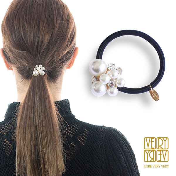 一点物★⭐︎ヘアゴム490キラキラストーンと合金透かし蝶々ビジューヘアゴム高級立体 一点物+❤︎♡❤︎+ポニーフック136キラキラストーン小花合金