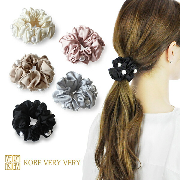 楽天市場】ストライプシュシュ☆バイカラー 無地 シュシュ ヘア