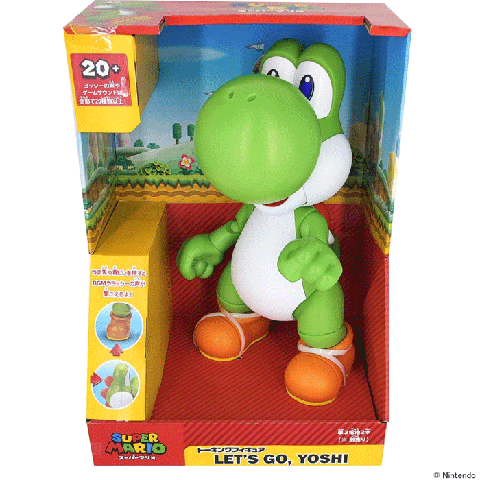 【新品】三英貿易 トーキングフィギュア LET'S GO, YOSHI レッツゴーヨッシー W19×H30×D17.2ｃｍ おもちゃ プレゼント 誕生日