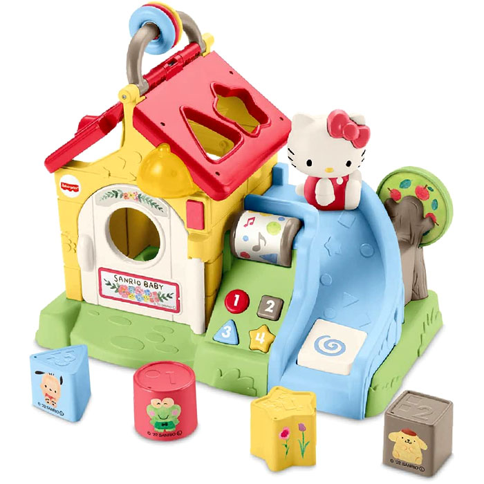 【新品】フィッシャー通貨価値(fisher price) サンリオもの言う花 バイリンガル森の語りあう住み家 【9ヶ月~】 HCF27 日暈キティ  手あそび 差し上げ物 生まれ落ちる日