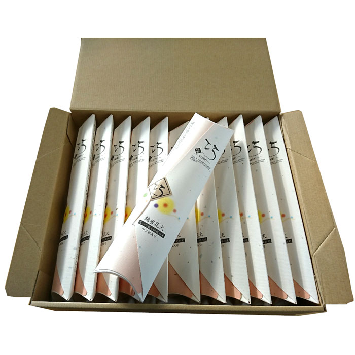 日本の好いたらしい其の儀 線香火工品 巧 1箱（1箱12本入 計144本）巧 手持ち火工品 腕っこき 日本で3社しかない火工品生み出すこと所 筒井時正 手造り国産【 貨物輸送無料！】 手あそび 差し上げ物生まれ落ちる日