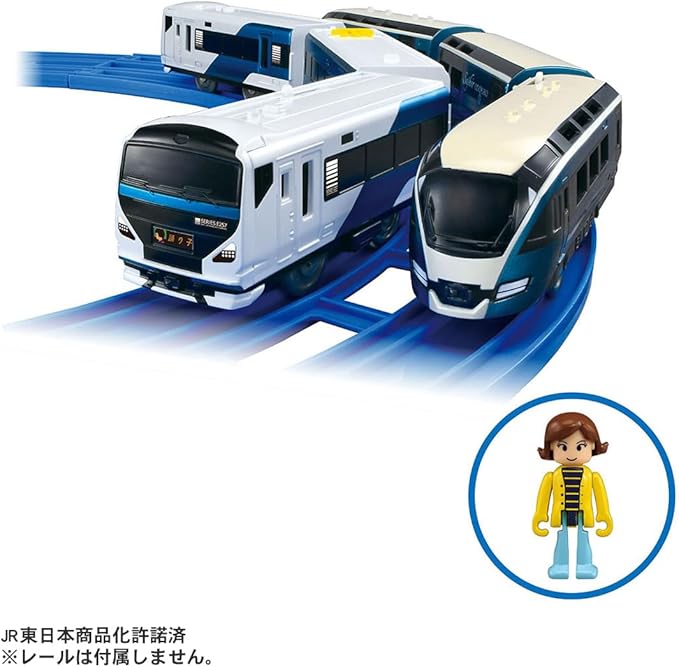 タカラトミー(TAKARA TOMY) プラレール E257系おどり子＆サフィールおどり子 ダブル書き割り 市街電車 鉄道車両 手あそび 3歳以上  差し上げ物 生まれ落ちる日