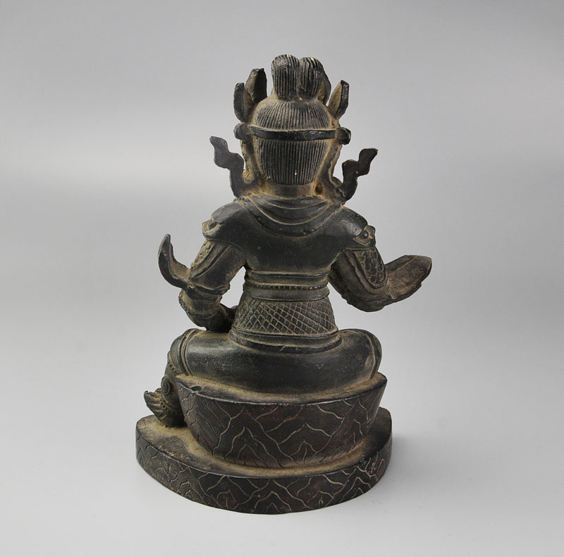 仏教美術 古銅青銅 水子地蔵尊 仏像 箱付 C 6038 - 金属工芸