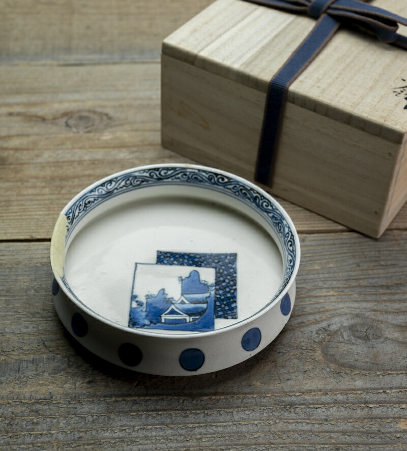 楽天市場】骨董○古伊万里染付山水図コロ茶碗○W8.6cm / 湯呑み / 酒器