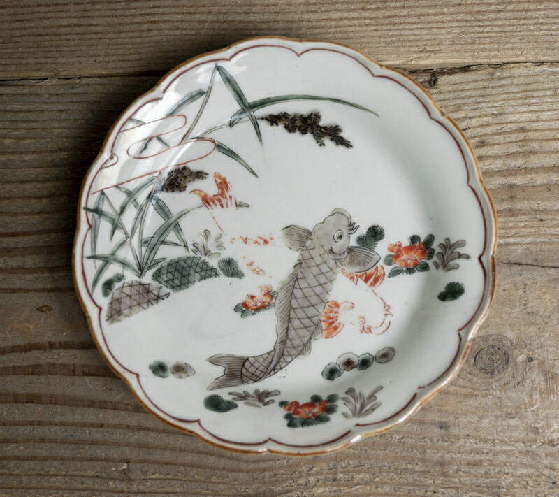 楽天市場】骨董○古伊万里染付人物風景図皿○|江戸中期-18世紀頃|磁器