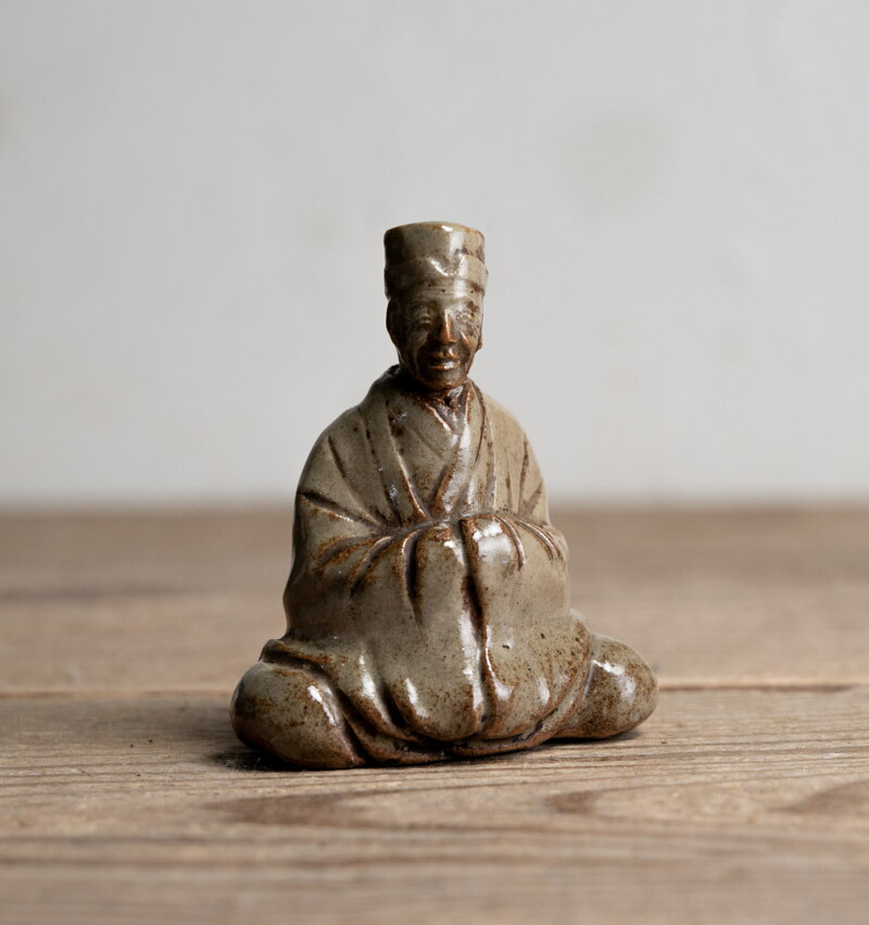骨董 / 作家○京焼松尾芭蕉像○木米 / 銘 | 小型 / 偉人置物 | 江戸後期-19世紀頃 | 陶器 | 【古美術】【骨董】【中古】【3,980円以上で送料無料】【三浦古美術WEB】2403