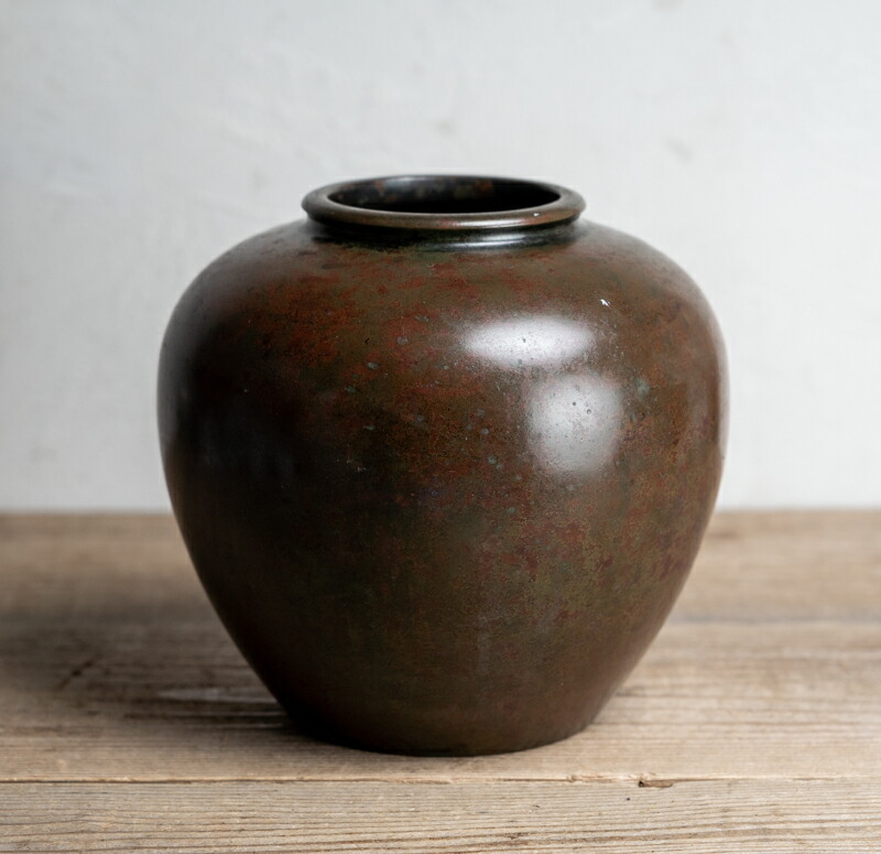 骨董○古銅壺○ | 明治時代-19世紀頃 | 銅製 | 花器 / 飾り【古美術】【骨董】【中古】【3,980円以上で送料無料】【三浦古美術WEB】2407