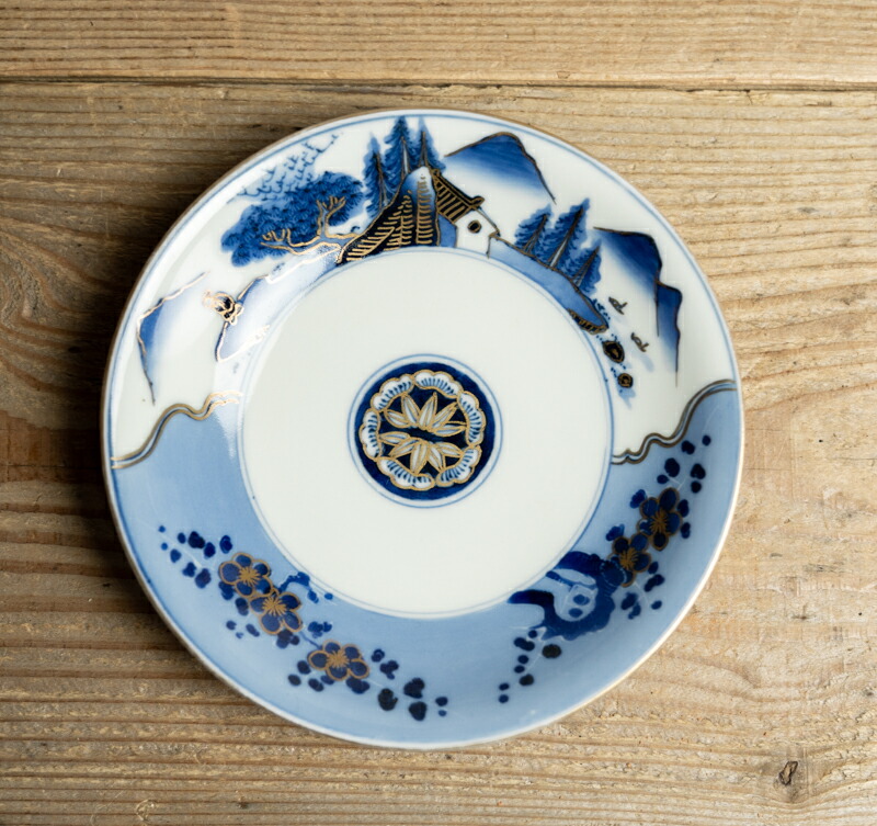 楽天市場】骨董○古伊万里染付山水図皿○W20.7cm | 江戸後期-19
