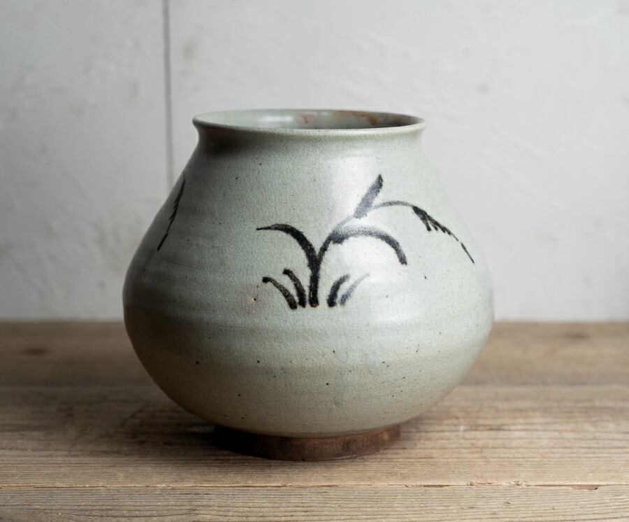 骨董○絵唐津草文壺○ | 明治時代 - 19世紀頃 | 陶器 | 花器 / 飾り【古美術】【骨董】【中古】【3,980円以上で送料無料】【三浦古美術WEB】2501