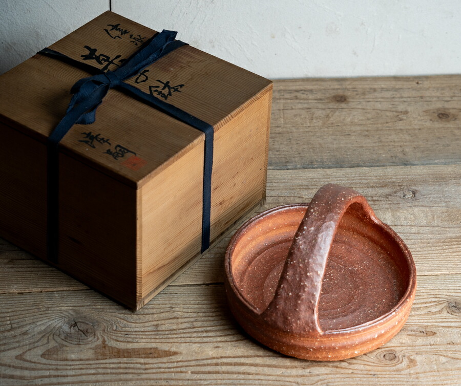 骨董○信楽焼手付菓子器○清嗣作 | 20世紀頃 | 陶器 | 茶道具 / 茶菓子皿【古美術】【骨董】【中古】【3,980円以上で送料無料】【三浦古美術WEB】2503
