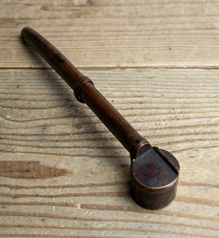 骨董○古銅矢立○  | 明治時代-19世紀 | 銅製 | 筆記用具/文房具/墨/筆入れ【古美術】【骨董】【中古】【3,980円以上で送料無料】【三浦古美術WEB】2504