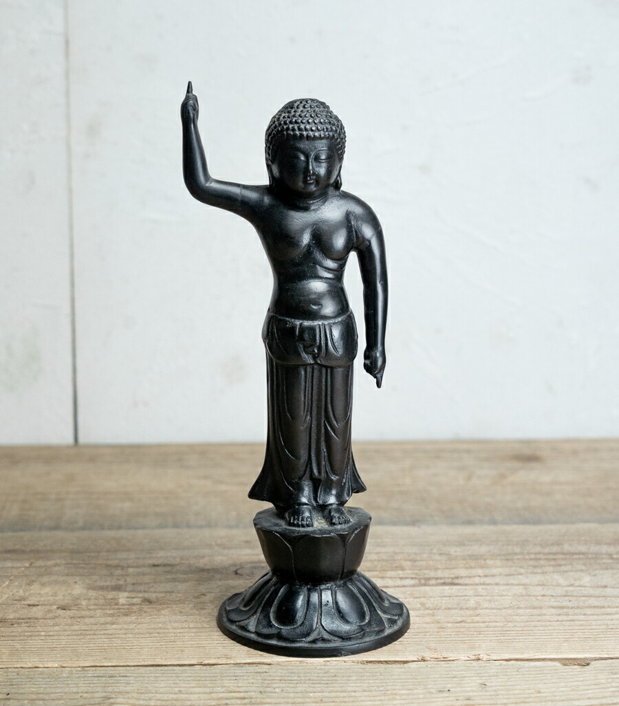 骨董○銅製誕生仏○ | 20世紀頃 | 銅製 | お釈迦さま幼少期 / 信仰対象 / 甘茶かけ【古美術】【骨董】【中古】【3,980円以上で送料無料】【三浦古美術WEB】2504
