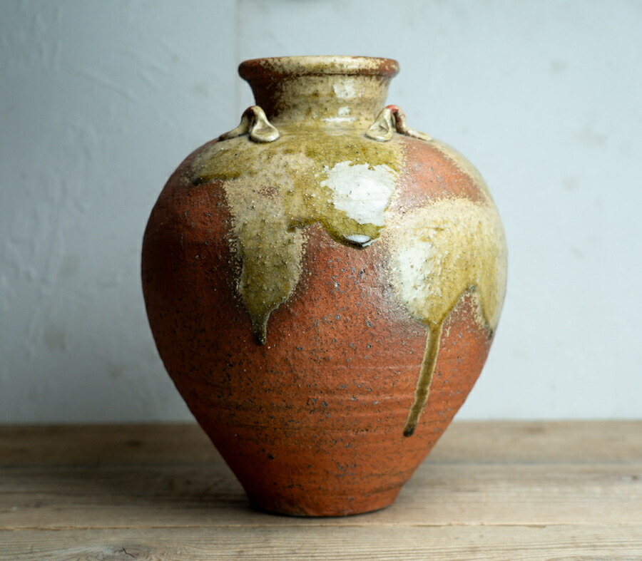 古陶器　骨董　茶壺 花瓶　四つ耳 アンティーク壺　骨董壺 古陶器 骨董 茶壺 花瓶 四つ耳 アンティーク壺 骨董壺