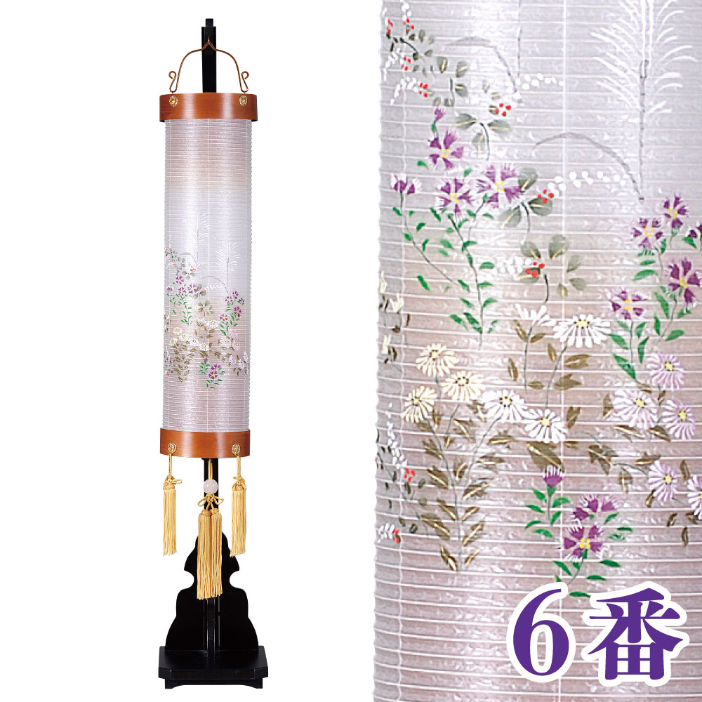 楽天市場】盆提灯 住吉提灯 6号 六番住吉 栓けやき [七宝] 絹二