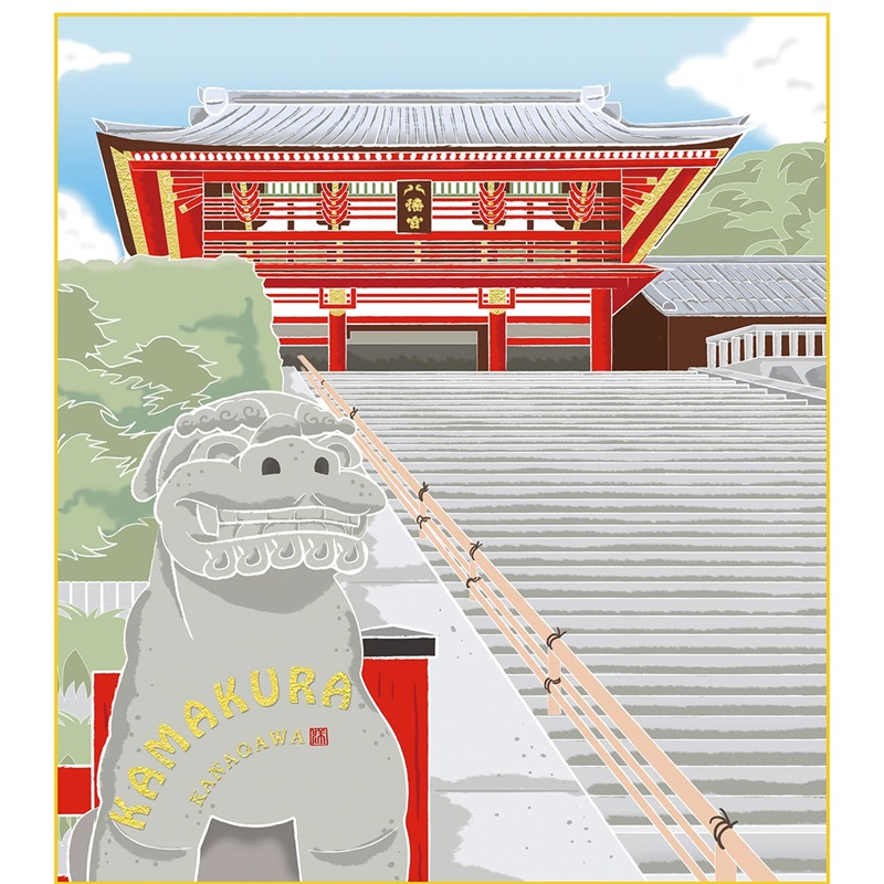 楽天市場 色紙 名作複製画 巨匠 八幡宮狛犬 上村洋美 ご当地色紙 鎌倉 幅24 2 高さ27 2cm 手彩特色工芸色紙和小物 色紙絵コレクション父の日 母の日 敬老の日 プレゼント 贈り物 人形広場 雛人形 五月人形専門店