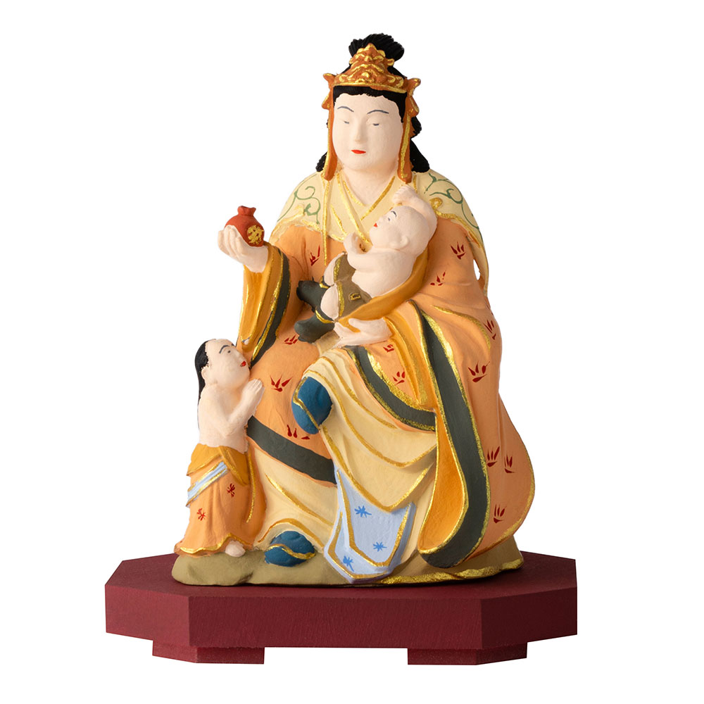 鬼子母神立像 天女形 訶梨帝母 子安 子授け 安産 守り神 木彫 仏像#507 訶梨帝母（子安鬼子母神）と十羅刹女像（仏像事典）仏像ドットコム