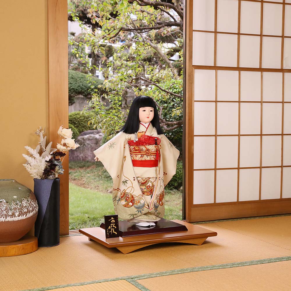 楽天市場】送料無料 東玉監製 若王子静作 市松人形 13号 [寿A GP]〈雛