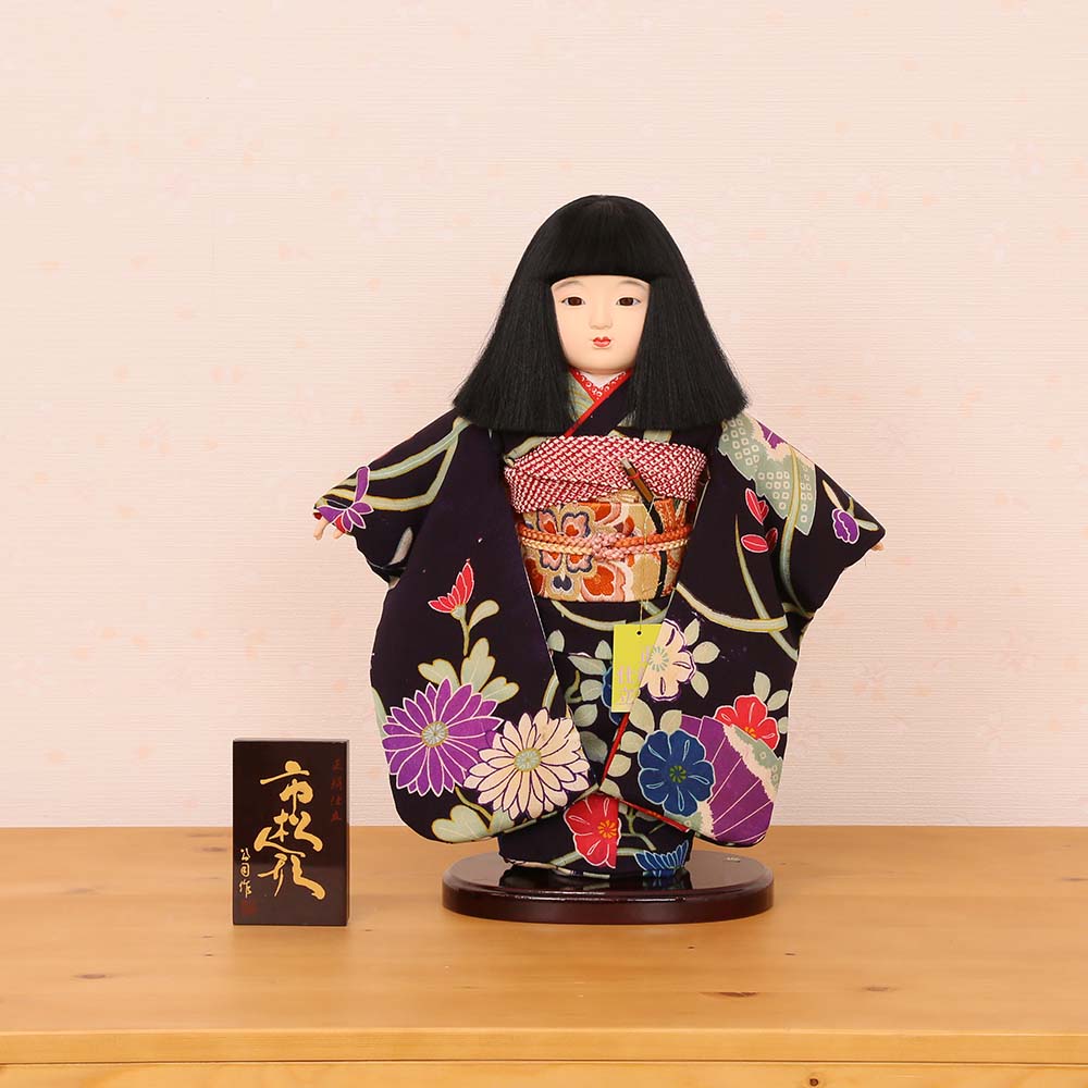 市松あやつり人形 齊藤相手作 10号 愛お父ちゃん 古布 古代裂 正絹友禅 100500-03a-j 雛人形 ひな人形 初節句 儀式用