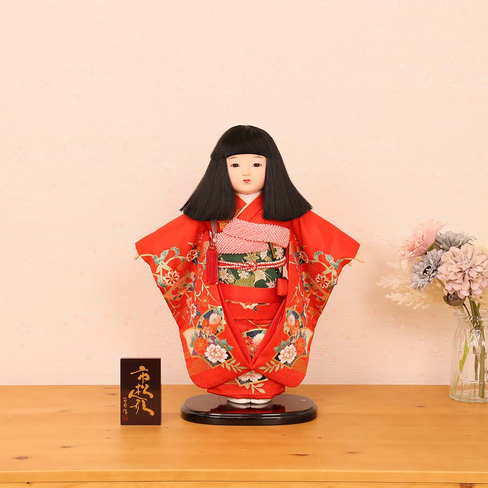 市松あやつり人形 齊藤相手作 13号 金彩友禅 13d-70a-j 雛人形 ひな人形 初節句 儀式用