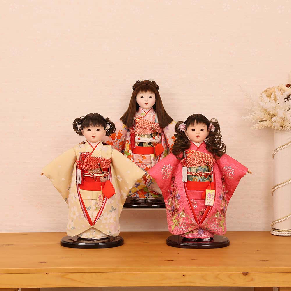 楽天市場】久月 市松人形 13号 男の子 ケース飾り 齊藤公司作 金糸加工