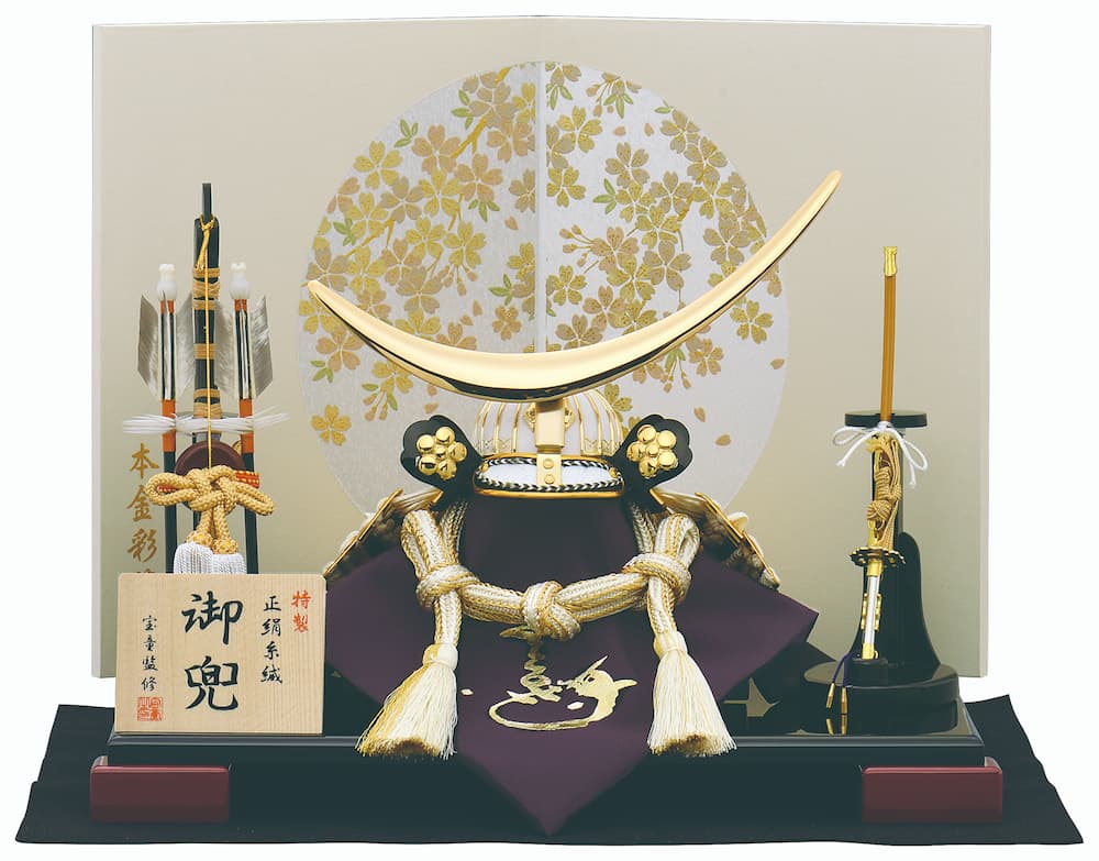 2024年 宝童新作 パウダーコンパクト 五月あやつり人形 兜飾りつけ 平飾りつけ 白金伊達兜 8号