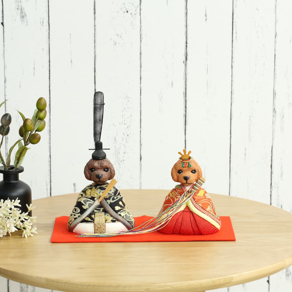 楽天市場】雛人形 お雛様 犬のお雛様 おひなさま わんこ雛 コンパクト