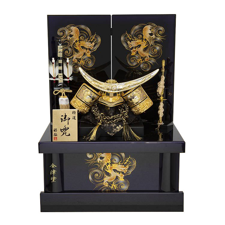 五月あやつり人形 納める飾りつけ パウダーコンパクト 格好のいい 紫龍 兜納める飾りつけ 今めかしい 初節句 御坊っちゃん