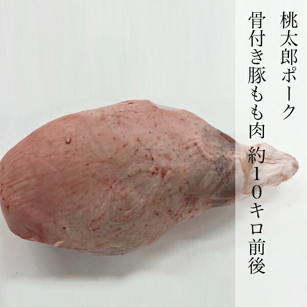 豚肉 骨付きモモ肉 約10kg前後 国産 生肉 岡山県産 桃太郎ポーク 三元豚 ポーク PORK 岡山ブランド やわらかい豚肉 冷凍 15,048円
