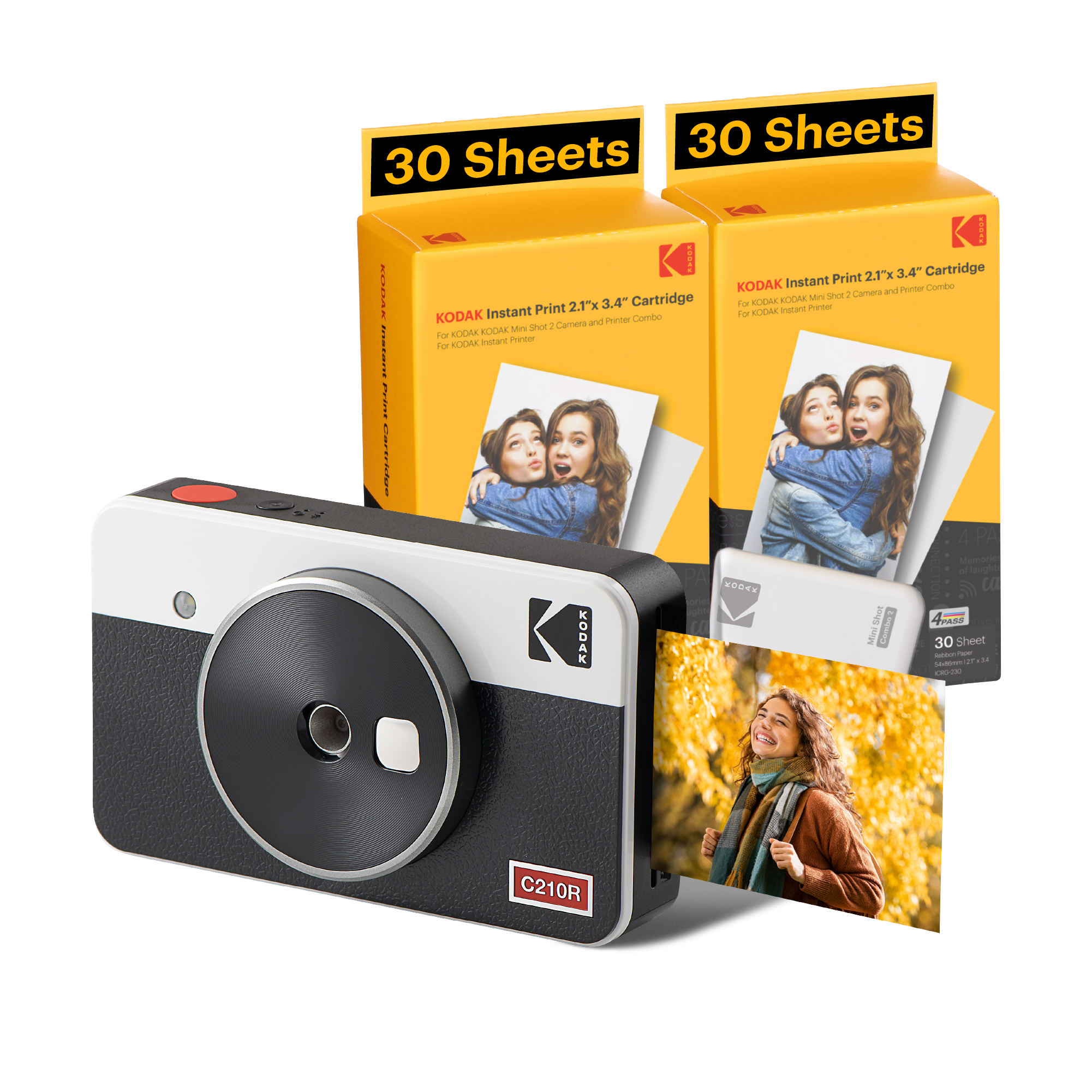 楽天市場】【送料無料、1,000円OFF】コダック KODAK Mini Shot 3 Retro